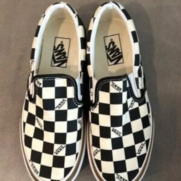 VANS Era Stacked Checkerboard Slip On Canvas Shoes - Picture 1 of 7